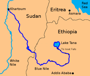 course of the Blue nile